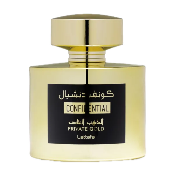 Confidential Private Gold Lattafa EDP 100 ml — frasco